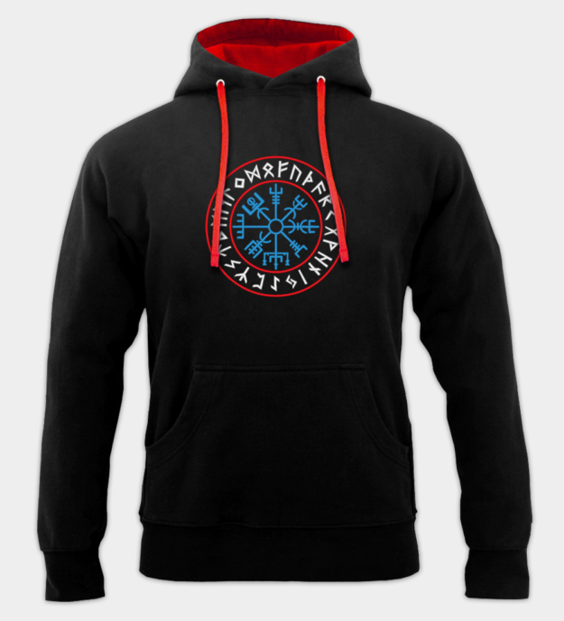 Vegvisir broderad hoodie