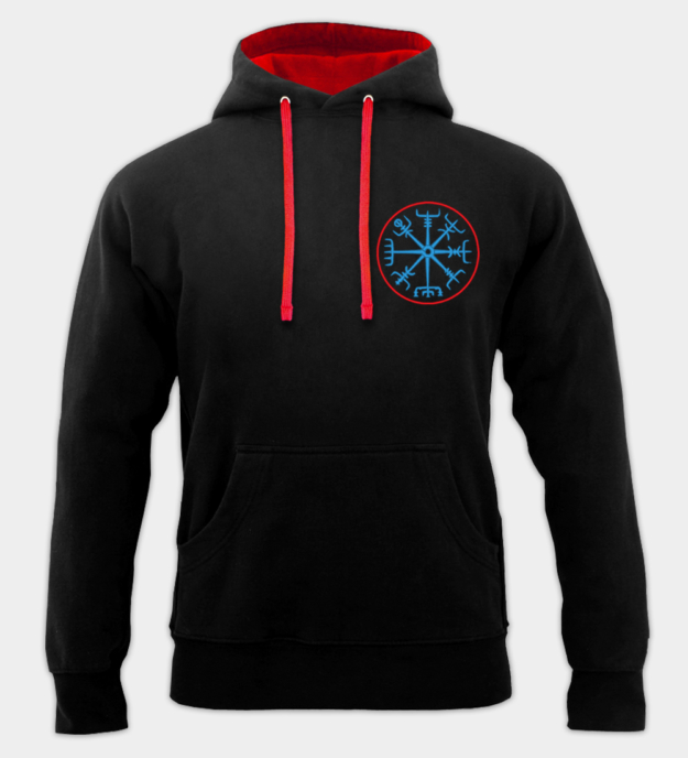 Vegvisir broderad hoodie