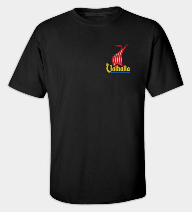 Vikingaskepp broderad t-shirt